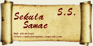Sekula Samac vizit kartica